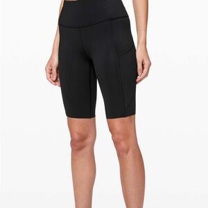 Lululemon Athletica Black Fast and Free 10” Bike Shorts